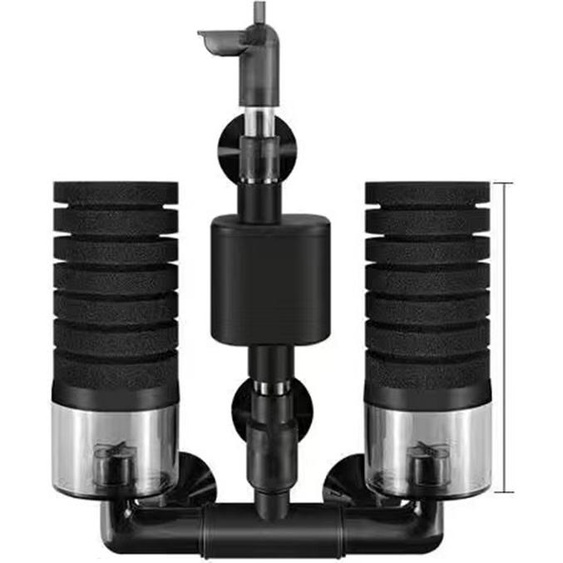 Filtre pneumatique daquarium, petit aquarium, mini toilette aspirante, réservoir dherbe, élévateur biochimique anti-gaz, grande taille