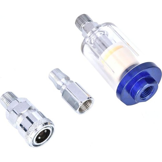 Filtre séparateur huile-eau 1/4 pouce en alliage daluminium avec 2 raccords pour compresseurs dair