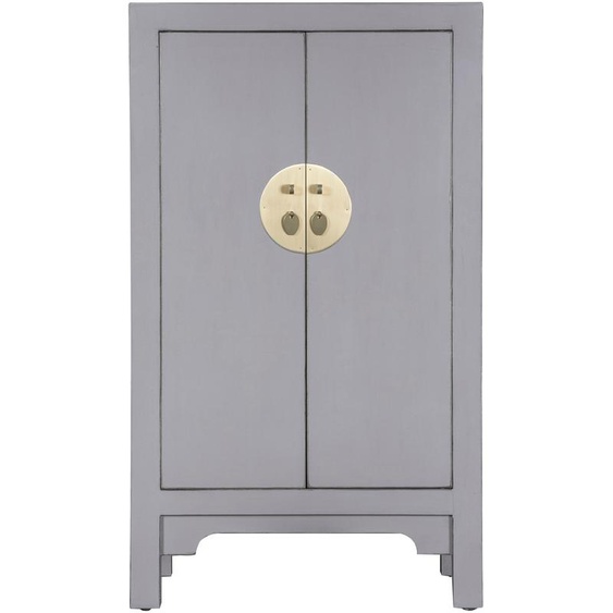 Fine Asianliving Armoire chinoise gris pastel - Collection Orientique L70xP40xH120cm Armoire chinoise Armoire chinoise de mariage Meubles orientaux asiatiques