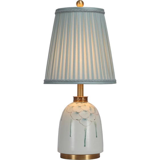 Fine Asianliving Lampe de table chinoise en porcelaine avec abat-jour E27 Lampe de table orientale en céramique Lampes de chevet Chambre à coucher Salon