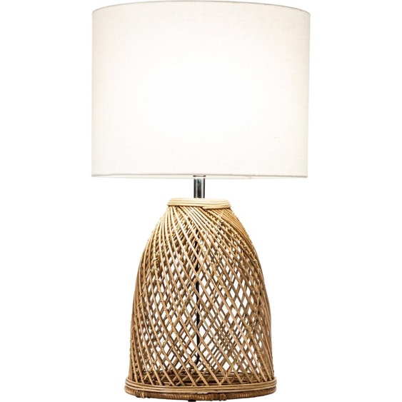 Fine Asianliving Lampe de table Wicker spann avec abat-jour en jute D35xH54cm