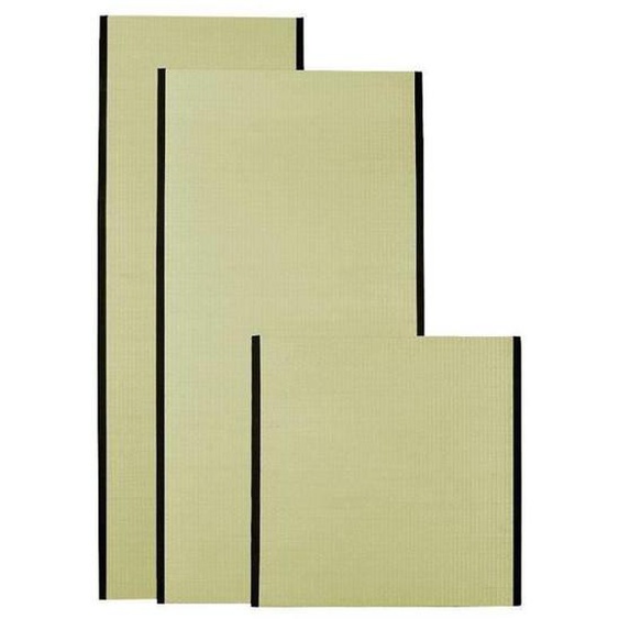 Tapis de Tatami Japonais - Fine Asianliving - 90x90x4,5 cm - Couleur Noir - Couleur Naturel