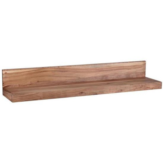 FineBuy Étagère murale Acacia Bois Massif Étagère en bois Étagère à livres  [110 cm]