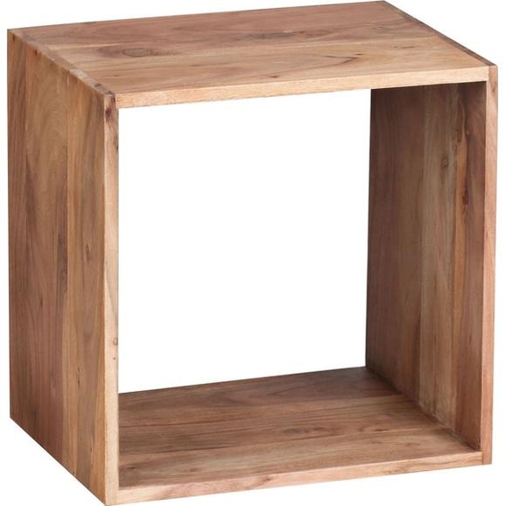 FineBuy Étagère sur pied en bois massif 43,5 cm Cube Étagère en bois produit naturel Table dappoint style maison de campagne
