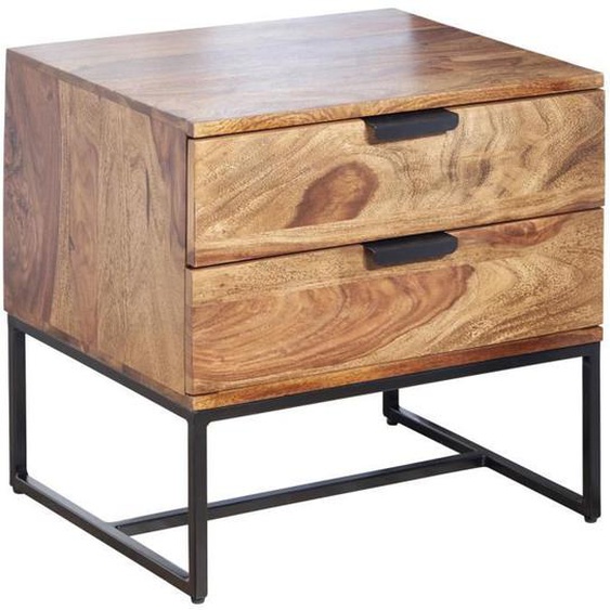 FineBuy Table de Chevet Bois Massif 50x40x51 cm Table de Nuit dappoint Haute
