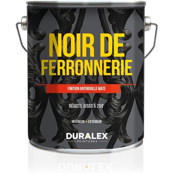 Finition antirouille mate Noir de Ferronnerie 1L - DURALEX - 108100603