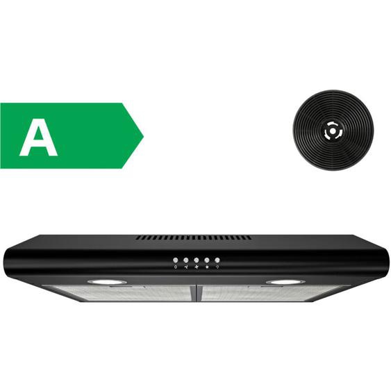 Firegas - Hotte aspirante 60 cm - Hotte aspirante avec pare-soleil - Eclairage led - Filtre à charbon inclus - Aspiration et recirculation - Hottes