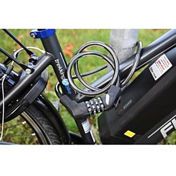 FISCHER Câble antivol pour vélo, longueur : 1.200 mm, noir