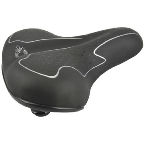 FISCHER Selle pour vélo de randonnée Elastomer, noir / blanc