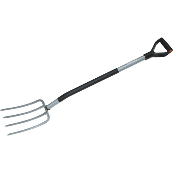 FISKARS Fourche à bêcher Fourche de jardin Fourche à fumier Accessoires de jardin Acier Ergo Garden Fork