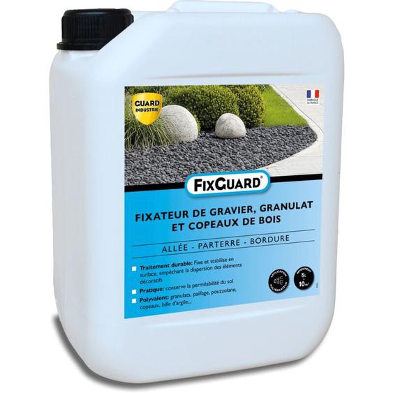 Guard Industrie - FixGuard - Liant fixateur de Graviers, Galets, Copeaux pour Ne Plus Ratisser- Fixe 3 Ans Les Pierres détachées - Résiste souffleur