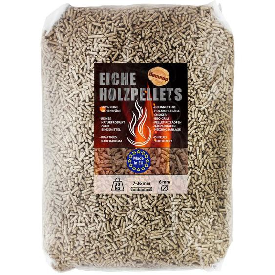 Granulés de bois bbq 30 kg Gril Fumée Copeaux de bois chêne Flameup