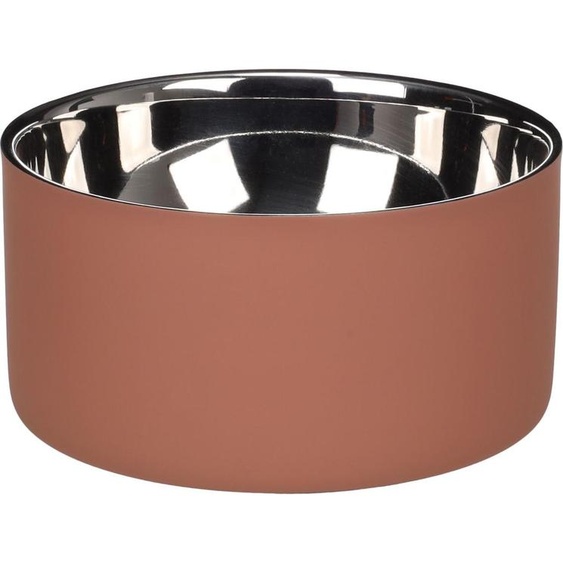 Flamingo Gamelle pour boire et manger Xara ronde rose saumon/argenté