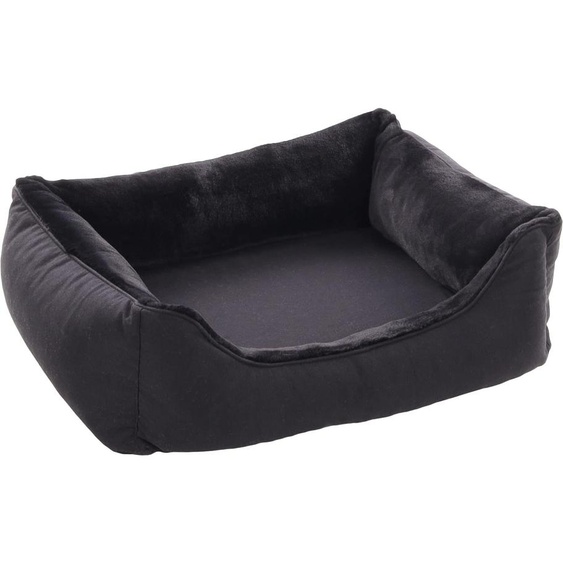 Flamingo Panier pour chien Esmo rectangulaire noir, dimensions : 70 x 67 x 22 cm
