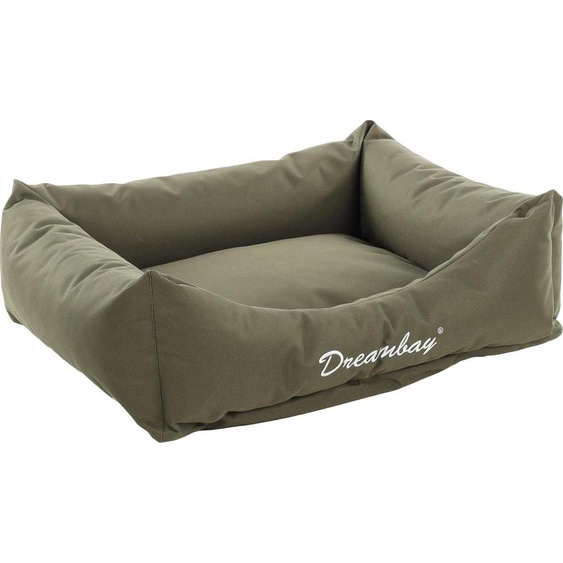 Flamingo Panier pour chiens Dreambay rectangulaire vert olive, dimensions : 80 x 67 x 22 cm