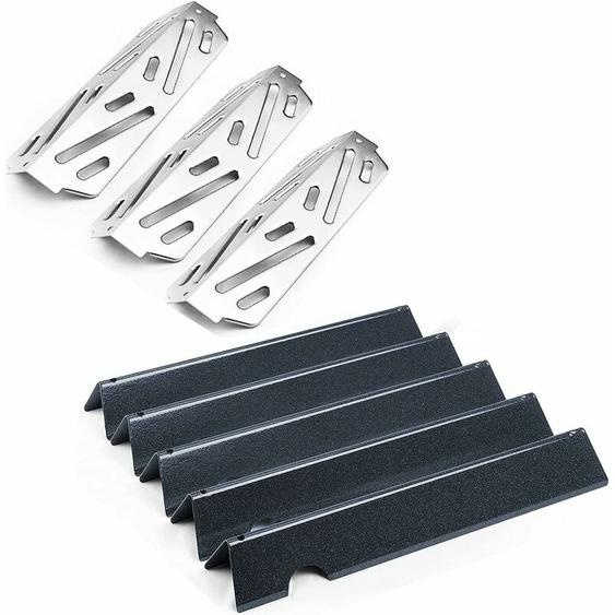 Flavorizer Bars 43,4cm et Déflecteurs de Chaleur 31,8cm pour Weber Genesis ii/lx 300 Serie ii E-310 330 335, ii S-335, ii lx S/E-340 (2017 et Plus