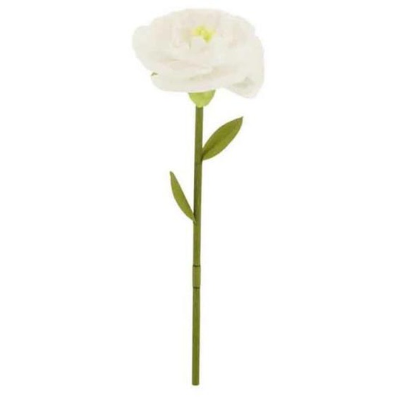 Fleur Artificielle - J-LINE - Rose - Papier - 80cm Blanc
