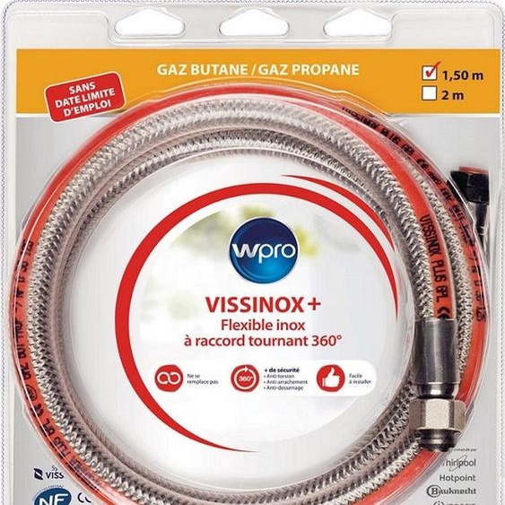 Flexible gaz inox 1.5cm - Wpro - TBV150 - vissinox+