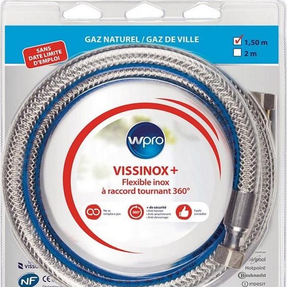 Flexible gaz inox 1.5cm - Wpro - TNV150 - vissinox +