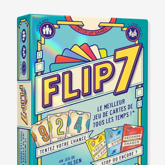 Flip 7 jeu de cartes multicolore