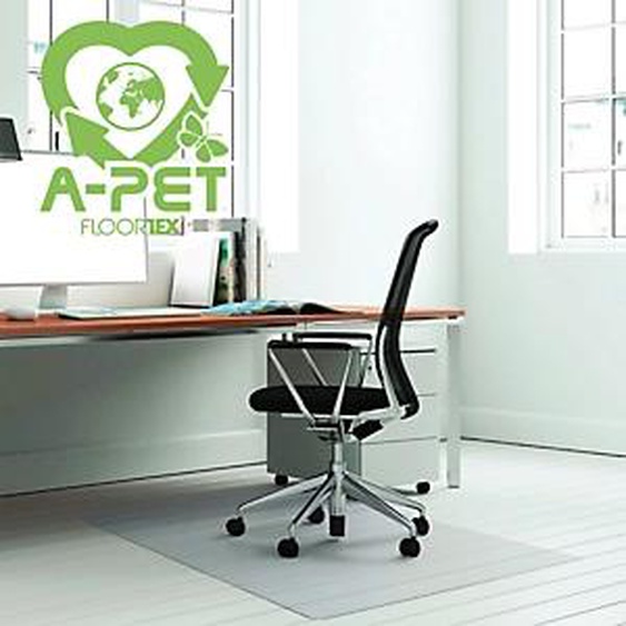 FLOORTEX Tapis protège-sol APET ecologique, pour sol dur, format 120 x 90 cm, 100% recyclable