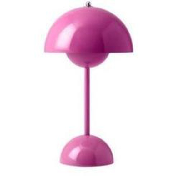 FLOWERPOT VP9-Lampe à poser sans fil avec variateur tactile H29.5cm Rose acidulé & Tradition - designé par Verner Panton