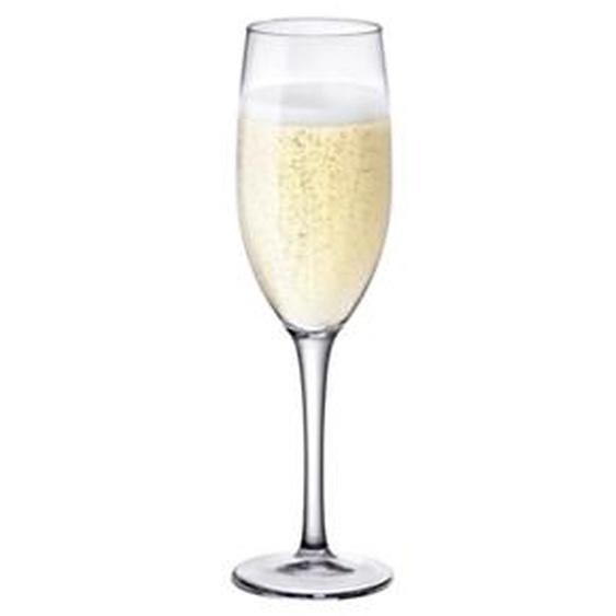 Flûte à champagne en verre cristallin 16 cl - Lot de 6