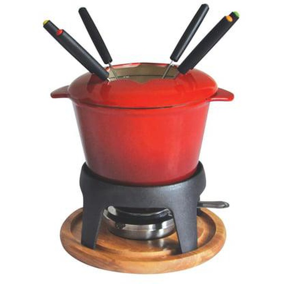 Fondue BAUMALU Bourguignonne fonte rouge 6 personnes