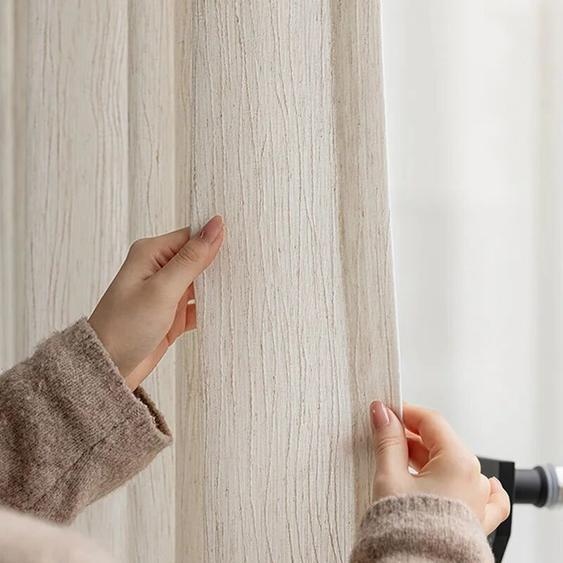 fonflora Rideaux transparents luxueux pour salon, Tulle épais texturé pour fenêtre, pour chambre à coucher, couverture dombrage isolée, pour la maison et lintérieur