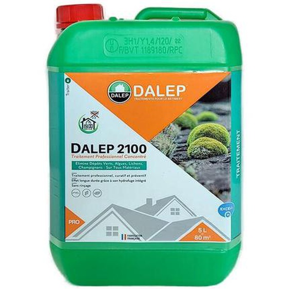 Fongicide et Antimousse professionnel Dalep 2100 - 121005 - Concentré - Bidon de 5 Litres