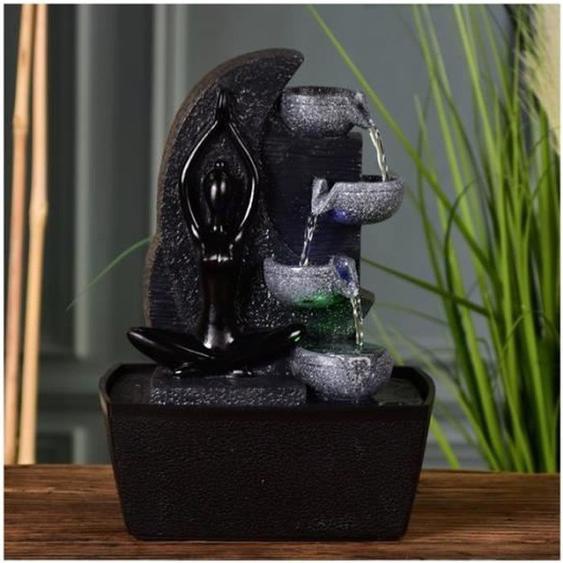 Fontaine - AC-DÉCO - Yama - Écoulement 3 niveaux - Éclairage LED - Statuette amovible