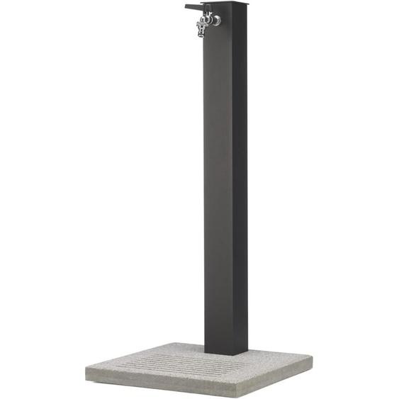 Bel-fer - Fontaine De Jardin Avec Robinet Et Socle En Ciment Anthracite H91 Cm