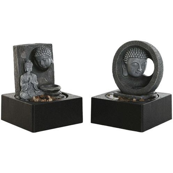 Fontaine de jardin DKD Home Decor Bouddha résine 18 x 18 x 24 cm Oriental (2 pièces)