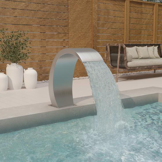 Fontaine de piscine avec LED 22x60x70 cm Acier inoxydable 304
