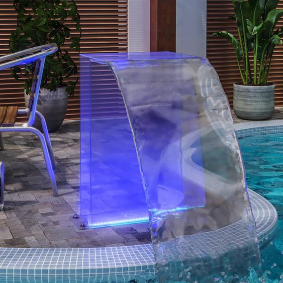 Fontaine de piscine avec LED RVB et ensemble connecteurs 51 cm