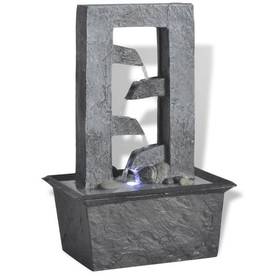 Fontaine dintérieur avec lumière LED Poly-résine