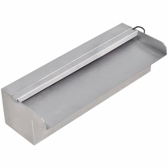 Fontaine rectangulaire de piscine avec LED Inox 30 cm