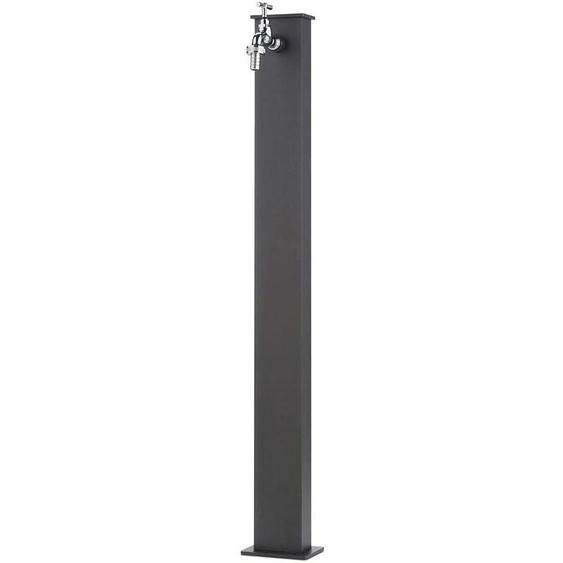 Bel-fer - Fontaine rectangulaire en métal complète avec système et robinet couleur Anthracite H82 Cm