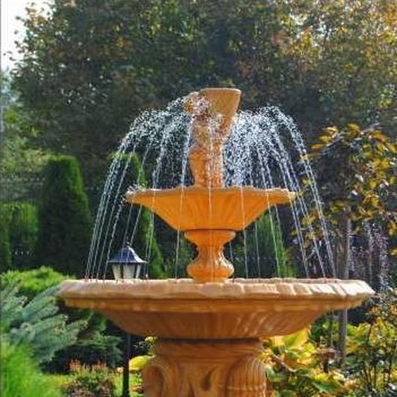 Fontaine ronde 190 cm Jardin Sculpture en pierreReproduction Paysage Etang ITALIA CARELLO