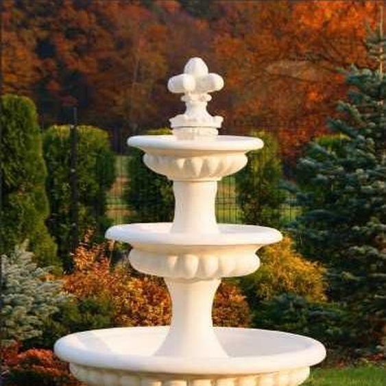 Fontaine ronde 205 cm Jardin Sculptures en pierre Décoration Paysage Étang PETRA 3