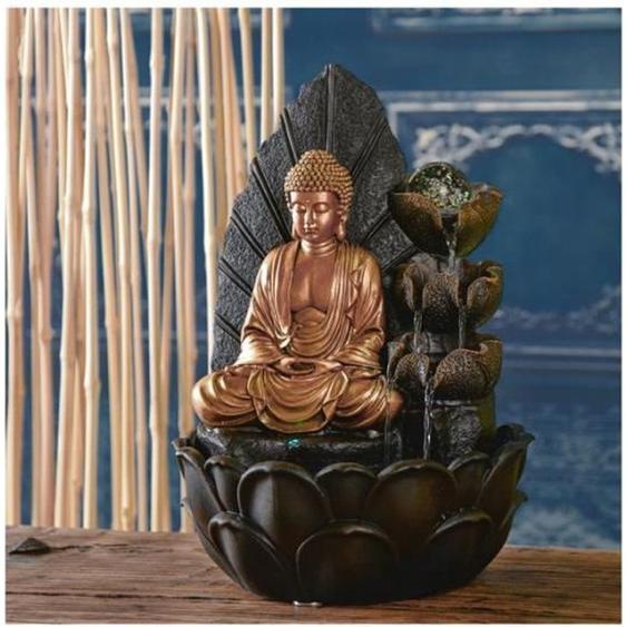 Fontaines - Fontaine Bouddha Hartha - L 27 x l 27 x H 40 cm - LED