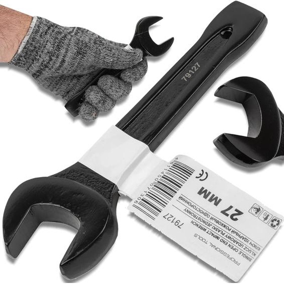 FORCEKRAFT Clé à fourche pour traction 27 mm 180 mm Cr-Mo