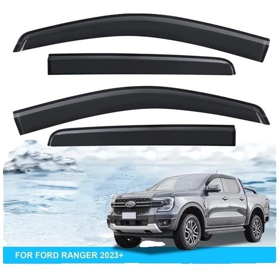 Ford Ranger Raptor 2023 Accessoires, Weathershield Design, ajustement de la double cabine, panneau de fenêtre