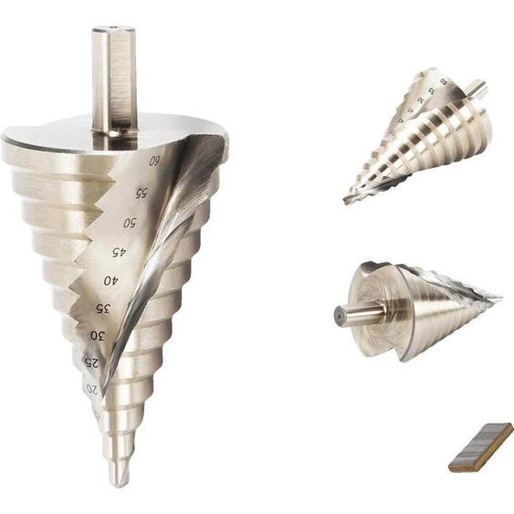 Foret étagé, conception à double rainure, acier M2 à grande vitesse et longue durée de vie