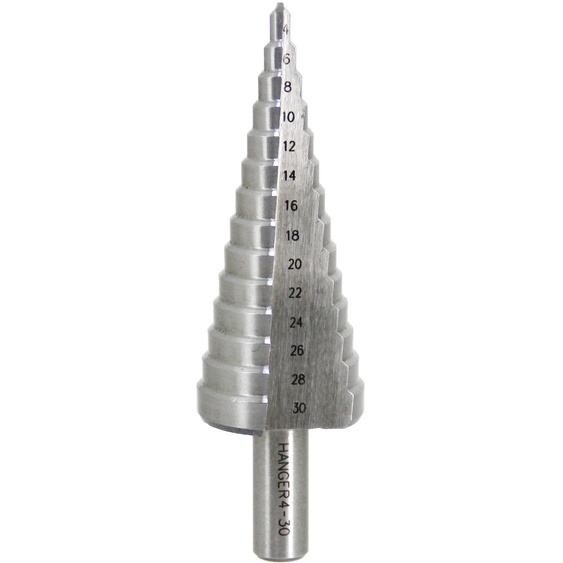Foret étagé HSS à goujure droite de 4 à 30mm - HANGER - 153101