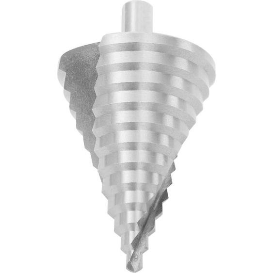Foret étagé, matériau HSS durable, trous de plusieurs tailles, argent