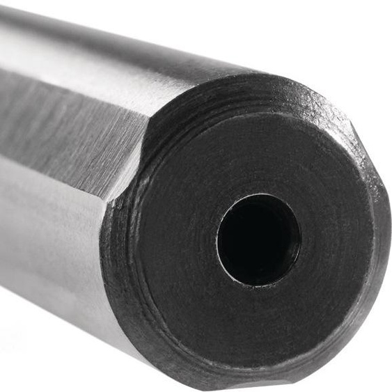 Foret hélicoïdal DIN 338, type N, diamètre nominal 6,5 mm, tige cylindrique en acier rapide (HSS), affûtage profilé, revêtement TiN, tête courte, coupe à droite