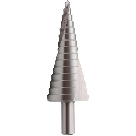Forets à paliers de 4 à 32 mm, en acier HSS 6542, avec 15 paliers, arbre de 10 mm, pour métaux