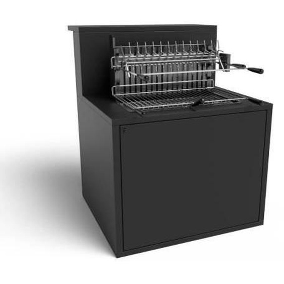 Meuble de jardin - FORGE ADOUR - SGAF 66 CBN - Noir - Compatible Gril 961.66 et 918.66 - Ouverture Push to open