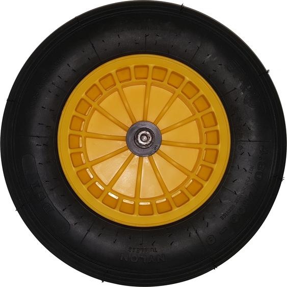 FORT ROUE DE RECHANGE | Roue de brouette Brouette de jardin Brouette de chantier Brouette à pousser | Jaune